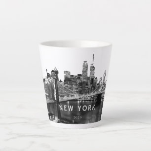 Caneca De Café Latte Ponte Brooklyn