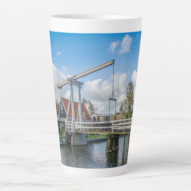 Caneca De Café Latte Ponte holandesa de madeira elevadora (Frente)
