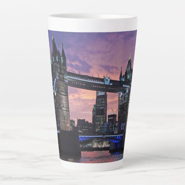 Caneca De Café Latte Ponte Scenic London Tower (Frente)