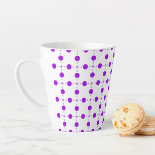 Caneca De Café Latte Pontinhos Roxos,