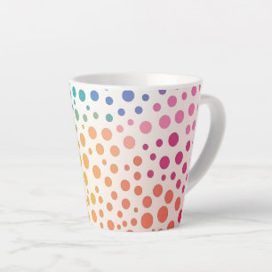 Caneca De Café Latte Pontos de Energia da Pop Art Gradiente Colorido