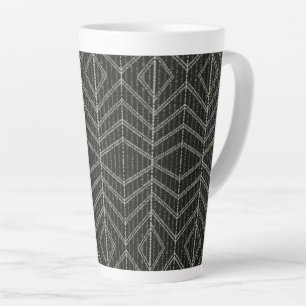 Caneca De Café Latte Pontos Verticais Verticais Horizontais Diagonais