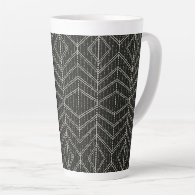 Caneca De Café Latte Pontos Verticais Verticais Horizontais Diagonais (Ângulo direito)