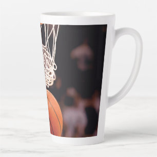 Caneca De Café Latte Pontuação de Basquete