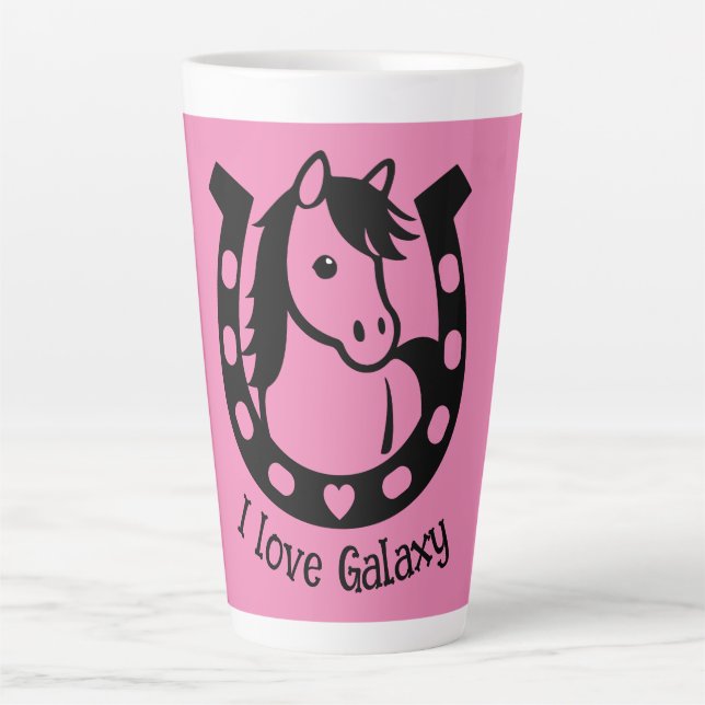 Caneca De Café Latte Pony Club Rider (Frente)