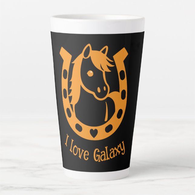 Caneca De Café Latte Pony Club Rider (Frente)