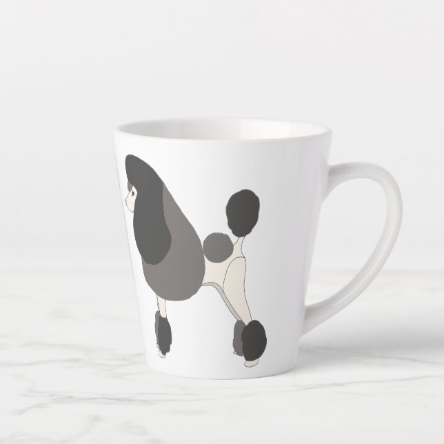 Caneca De Café Latte Poodle de Exposição (Direita)