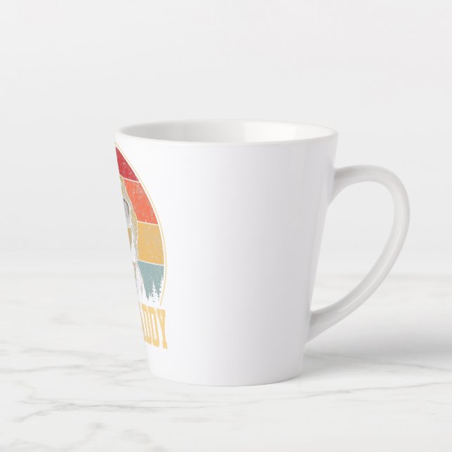 Caneca De Café Latte poodle pai poodle pai amante voa dia (Direita)