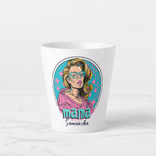 Caneca De Café Latte Pop da Mãe Personalizada (8) Latte Mug