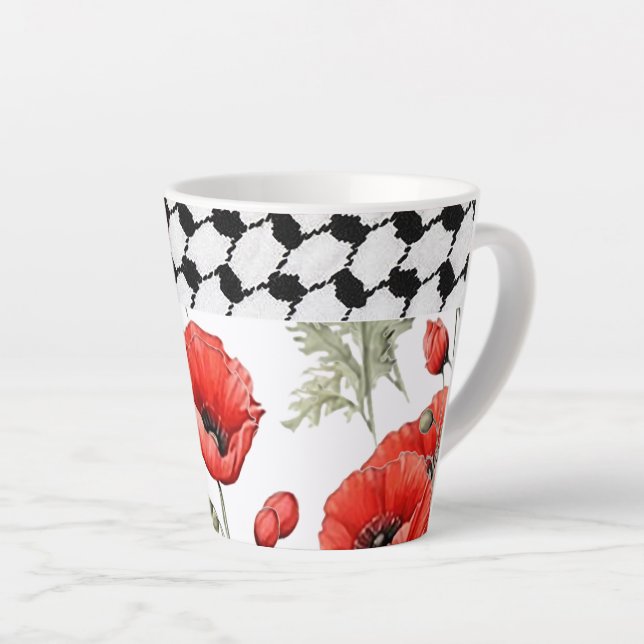 Caneca De Café Latte Poppy com Hattah Latte Mug (Ângulo direito)