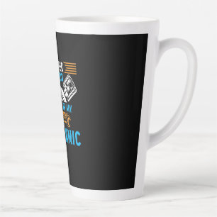 Caneca De Café Latte Por Deus Por Mecânico