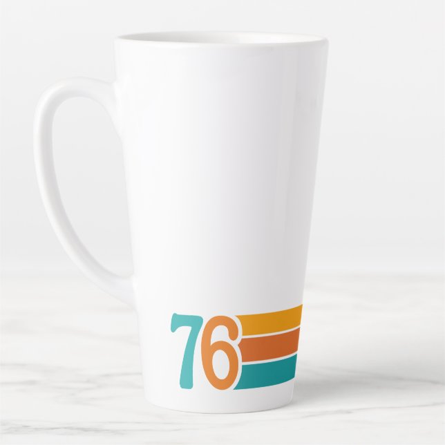 Caneca De Café Latte Pôr do sol retrô 76 (Esquerda)