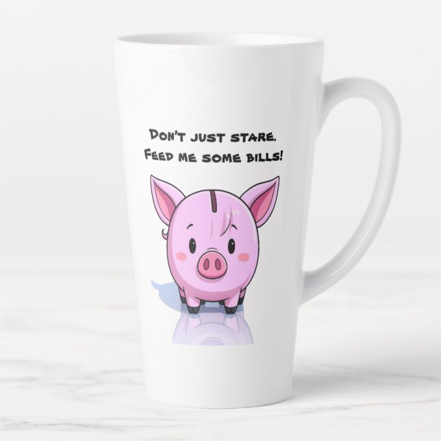 Caneca De Café Latte Porcos sarcásticos (Direita)