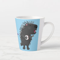 Porcupine engraçado bonito tocando cartum banjo