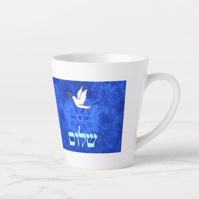 Caneca De Café Latte Porta - Shalom (Direita)