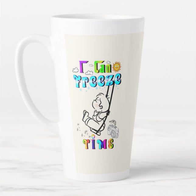 Caneca De Café Latte Posso Congelar Tempo (Esquerda)