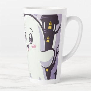 Caneca De Café Latte Poster elegante e alegre com uma guinada