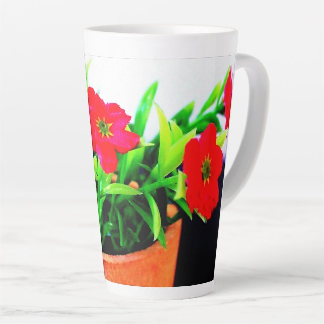 Caneca De Café Latte Pote da ventoinha (Ângulo direito)