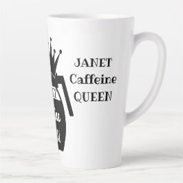 Caneca De Café Latte Pote de café QUEEN personalizado