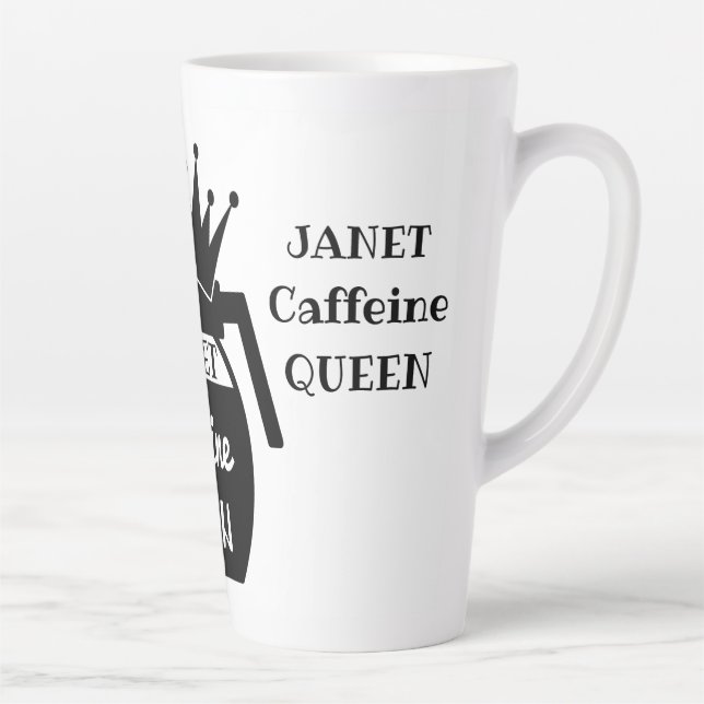 Caneca De Café Latte Pote de café QUEEN personalizado (Direita)