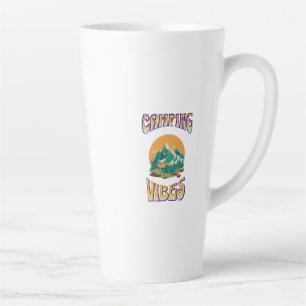 Caneca De Café Latte Pote de chá temático de acampamento