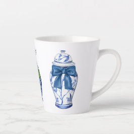 Caneca De Café Latte Potes de Gengibre Laços Chinoiserie Café