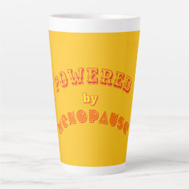 Caneca De Café Latte Powered by Menopause 2 