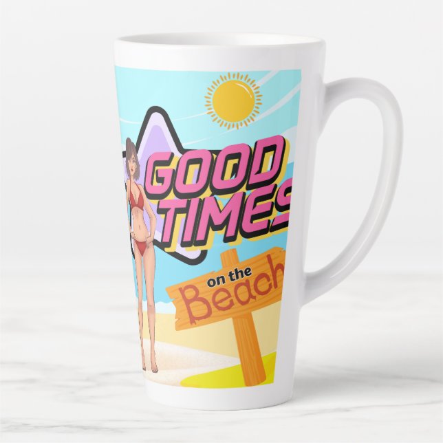 Caneca De Café Latte praia (Direita)