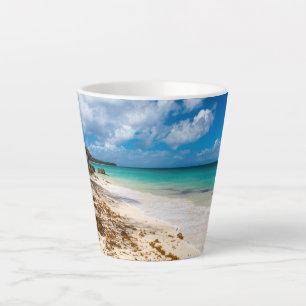 Caneca De Café Latte praia de Anse Canot em Marie-Galante