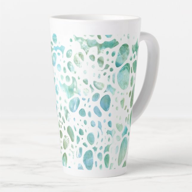 Caneca De Café Latte Praia Pebbles Latte Mug (Ângulo direito)