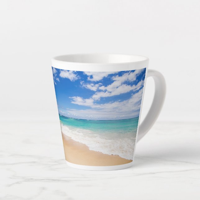 Caneca De Café Latte Praia Pleasant (Ângulo direito)