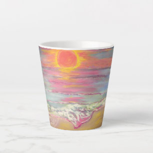 Caneca De Café Latte Praia Sunset de San Blas