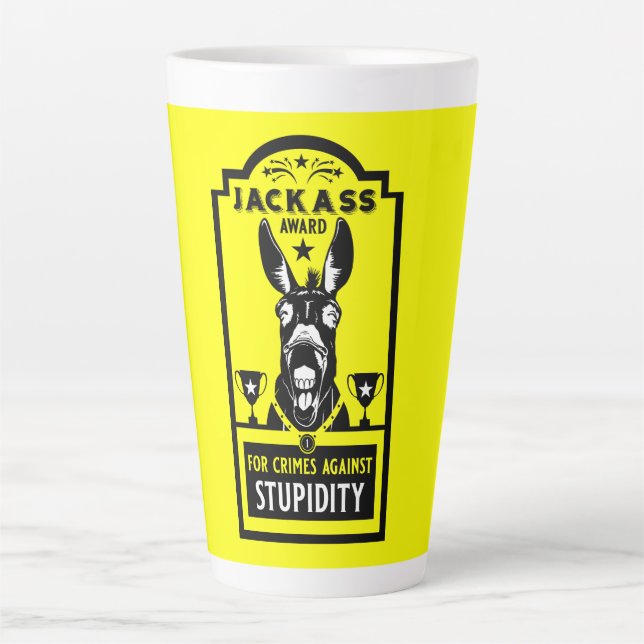 Caneca De Café Latte Prêmio de Jackass (Frente)