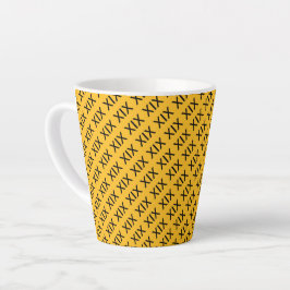 Caneca De Café Latte Preppy Roman Numeral XIX 19ª Emenda Sufrage