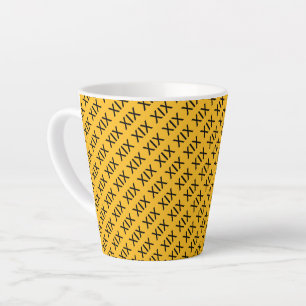 Caneca De Café Latte Preppy Roman Numeral XIX 19ª Emenda Sufrage