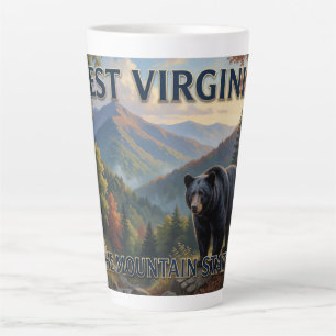 Caneca De Café Latte Presente da Vida Selvagem do Estado das Montanhas 
