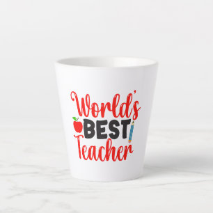 Caneca De Café Latte Presente de Agradecimento Melhor Professor do Mund