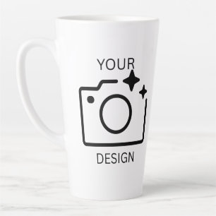 Caneca De Café Latte Presente de Aniversário de Logotipo de Foto Person