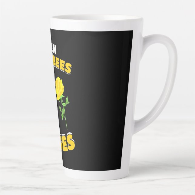 Caneca De Café Latte Presente de apicultor | Até Abelhas Ocupadas (Direita)