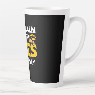 Caneca De Café Latte Presente de apicultor Fique Calmo Ou As Abelhas