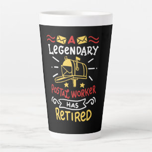 Caneca De Café Latte Presente de aposentadoria do trabalhador postal ap