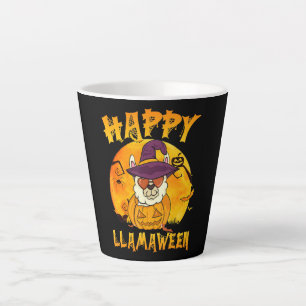 Caneca De Café Latte Presente de aranha Aranha-Bruxa de Llama Feliz