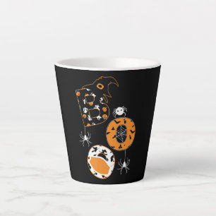 Caneca De Café Latte Presente de aranha Pumpkin de chapéu de bruxa-ara