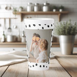 Caneca De Café Latte Presente de beleza de pontos negros e fotos da fam<br><div class="desc">Presente de beleza de pontos negros e fotos da família moderna</div>