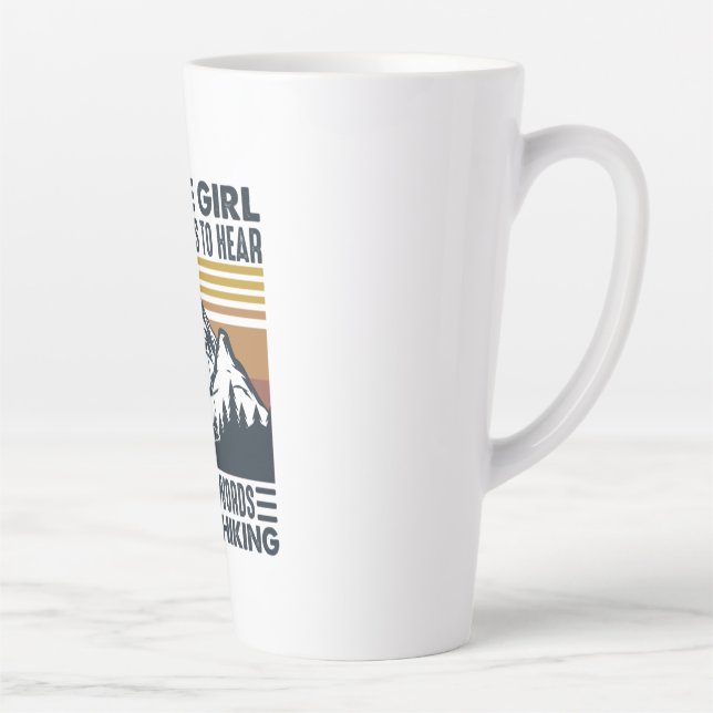 Caneca De Café Latte Presente de Camper | Eu Sou A Garota Que Vai Camin (Direita)