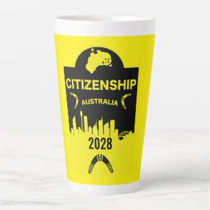 Caneca De Café Latte Presente de cidadania australiana