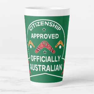Caneca De Café Latte Presente de cidadania australiana Cidadania Auss