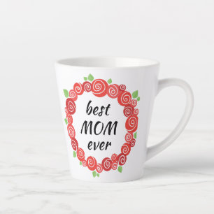 Caneca De Café Latte presente de dia de as mães, a melhor mãe sempre ro