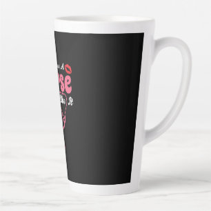 Caneca De Café Latte Presente de Enfermeira Beijei Uma Enfermeira E G