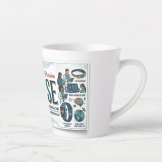 Caneca De Café Latte Presente de Enfermeira Biomédica
